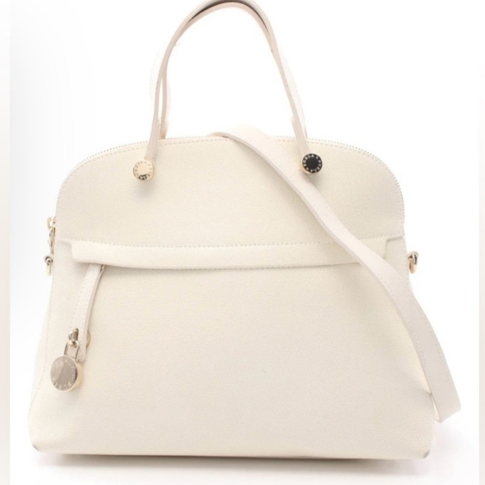 Furla Dome Piper Satchel Leather Handbag